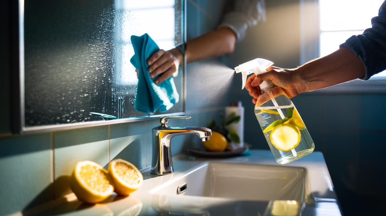 Effortless Mirror Shine: See How Lemon Erases Streaks Instantly