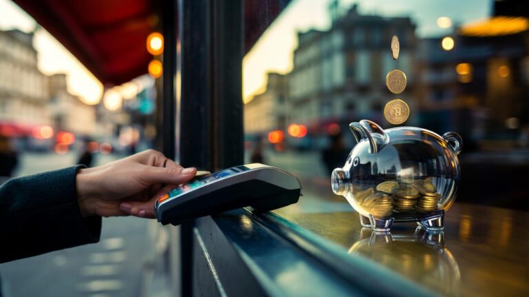 Illustration of the Mirror Spend saving strategy that mirrors discretionary card purchases into a dedicated savings pot automatically