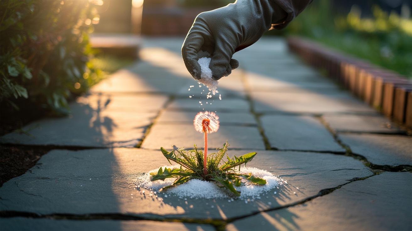 Instant Weed Defense: How Salt Wipes Out Garden Weeds Overnight
